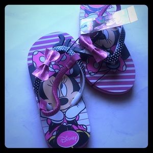 Girls Minnie Mouse Flip Flops